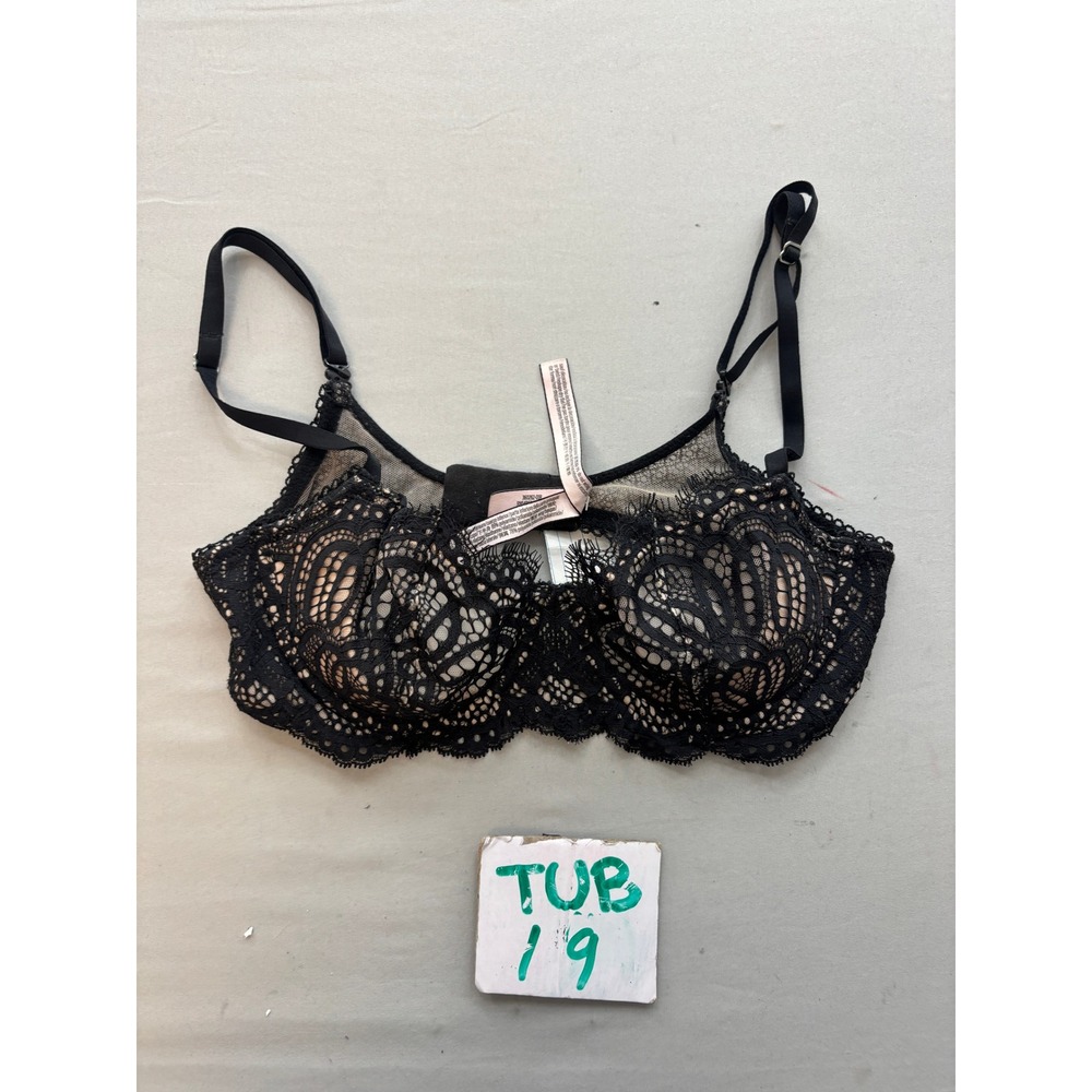 Victorias Secret Dream Angels Wicked Unlined Uplift Bra Black Lace 34C D75